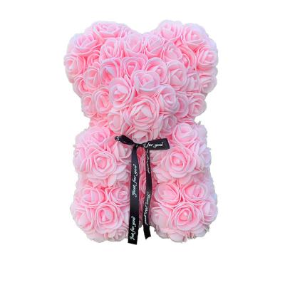 China Wholesale Brand New Green Rose Bears With Box Teddy Bear Hug Rose Environmental Protection 40Cm for sale