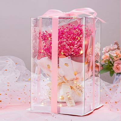 China Rose Soap Flower Rose Soap Flower Gifts Rosas De Jabon Bouquet Soap Rose String Light Babybreath Valentine's Day Gift for sale