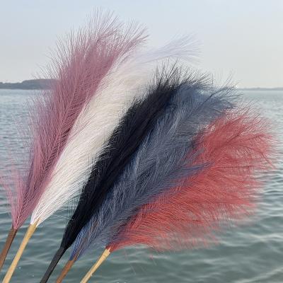 China Fashional Hot Selling Pampas Grass Mint Green Artificial Fluffy Boho Style Home Wedding Decor for sale