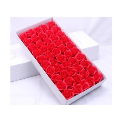 China Wholesale Eco-friendly 50pcs Soap Flower Artificial Flower Pink Soap Roses For Decoration for sale