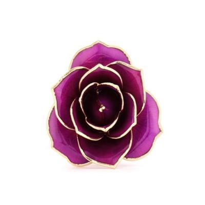 China New Durable Wholesale Natural Rose 24k Real Gold Plated Gold Preserved Roses For Valentine's Day for sale