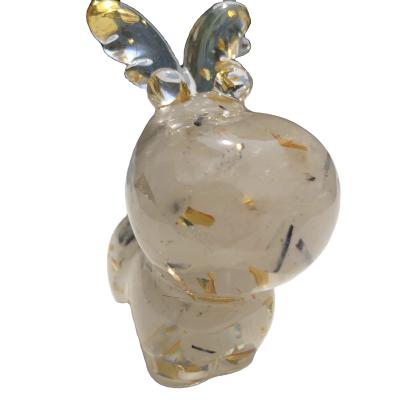 China Wholesale Europe Crystal Healing Stones Resin Animals Fawn Doll Crystal Chips For Souvenirs for sale