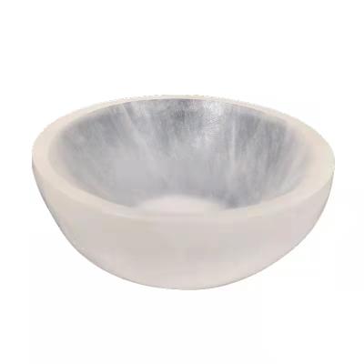 China China Crystals Wholesale Natural Selenite Healing Stones 9cm Bulk Carving Bowl Crafts Crystals For Witchcraft Supplies for sale