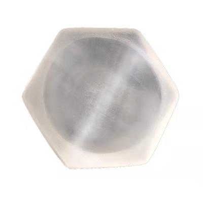 China Europe Crystals Wholesale Crafts 10cm Hexagon Selenite Bulk Carving Natural Crystal Bowl For Souvenir for sale