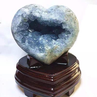 China Wholesale Europe Kyanite Natural Blue Geode Quartz Crystal Cluster For Decoration for sale