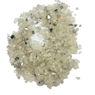 China Europe Wholesale Natural Crystal Moonstone Tumbled Stones Chips Brilliant Crystal Chips For Decoration for sale