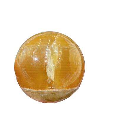 China Wholesale natural China national gold crystal sphere stone geo yellow fluorite ball for souvenir for sale