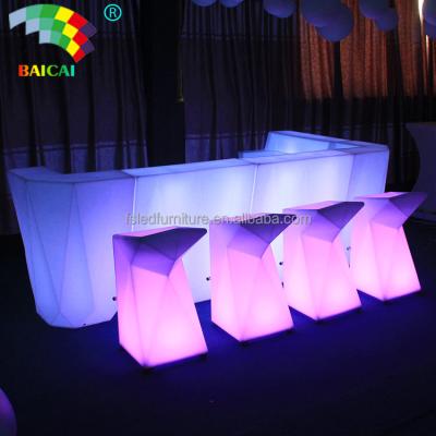 China Modern Outdoor LED Furniture Color Changing Rechargeable Led Bar Counter LED Home Bar Counter Lighting for sale