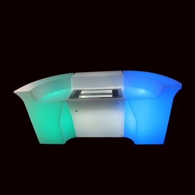 China Modern Living Room Part 16 Custom Color Changing Furniture Led Illuminated Bar Counter for sale