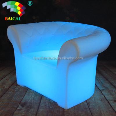 China Bar Chair Hot Sale Furniture Sofa Set Designs And Prices LED Lighted Sofa for sale