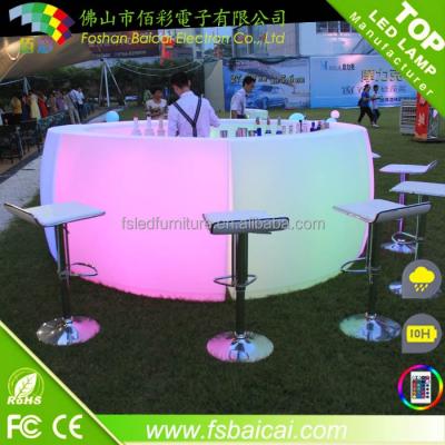 China BAR SET Solar Powered Led Light Bar French Style Furniture Porcelain Table With Led Lights for sale