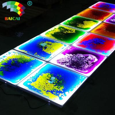 China Eco Friendly Liquid Led Sensory Floor Tile For Night Club for sale