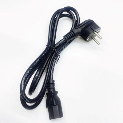 China Home Appliance VDE Power Cord Standard EU 2pin Power 1.5m , 0.75m2 European Plug With IEC C13 Connector Power Cable for sale