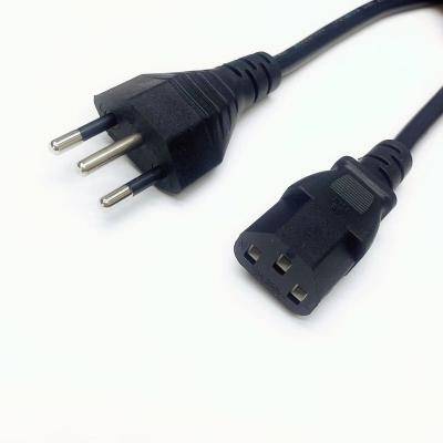 China Consumer Electronics Brazil 3*0.75m2 Standard Host Power Line Cable 3*0.75m2 1.5m Brazil Adapter Wire for sale