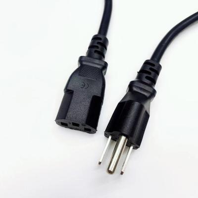 China Home Appliance Guangzhou 18AWG, 0.75M2 CCA 1.5m USA Power Extension 3 Pin Computer Power Cord Cables For US Plug for sale