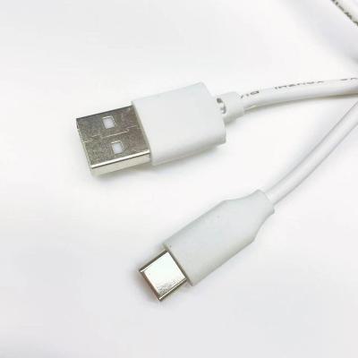 China OEM 3A 1M White Pvc Jacket Fast Charging 3A Usb AM To CM Type-C Data Charging Cable For Mobile Phone for sale