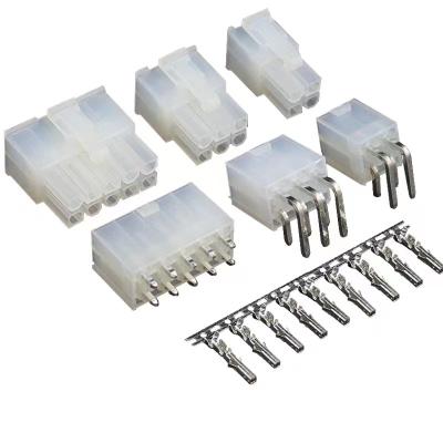 China Power wire to board 2p/4p/6p/8p to 24 pin power mini 4.2 molex fit male female sockets pcie wire connectors terminals 5557 and 5569 plug for sale