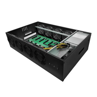 China With fan B85 motherboard supports adjustable moderate memory control server platform 8GPU wind speed hard disk and 2000W power supply for sale