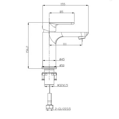 China Modern Single Handle Basin Faucet Chrome for sale