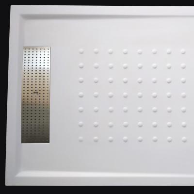 China Durable White Artificial Stone Shower Resin Retangular Shower Tray Customize Shower Base Square Q Series for sale