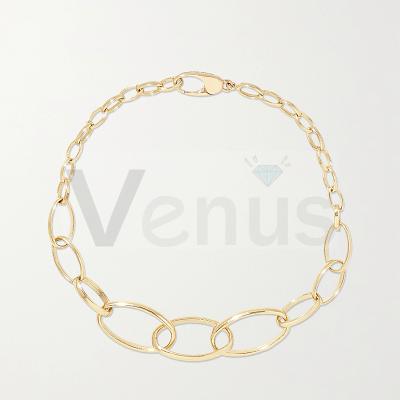 China Luxury Hiphop VENUS Jewelry 925 Sterling Silver Bracelets Gold Plated Chain Bracelet Italian Original Custom for sale