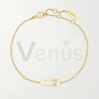 China VENUS Italy CLASSIC Designer Jewelry Fine Gold Plated Chain Bracelet 925 Sterling Silver Zircon Bracelets Woman Women for sale