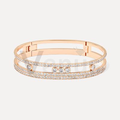 China VENUS Fashion Bracelet CLASSIC Gold Color 925 Sterling Silver CZ Diamond Stacked Bracelets Women Luxury Jewelry for sale