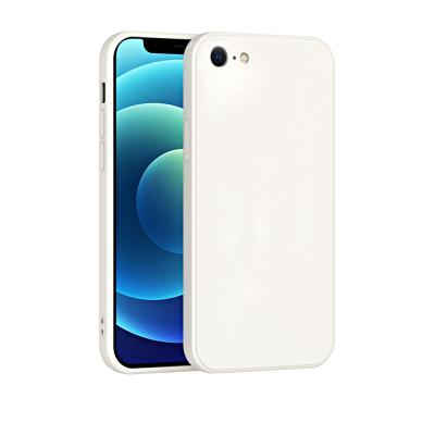 China Shockproof White Soft Microfiber Striping Ultra Thin Shockproof Silicone Case Phone Case For Iphone 7 8 Se 2020 Case for sale