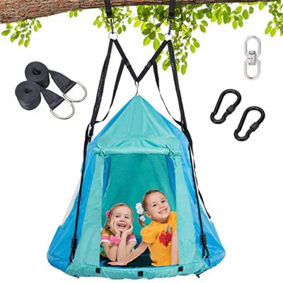 China New Design Zoshine Farmhouse Flying Saucer Swing Tree Air Tent Premium Round Tree Fun Climbing Kids Swing Tent for sale