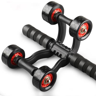 China PU+PP+PVC+steel tube+ EVA Hot Sell 4 wheel abdominal exercise ab wheel roller for sale