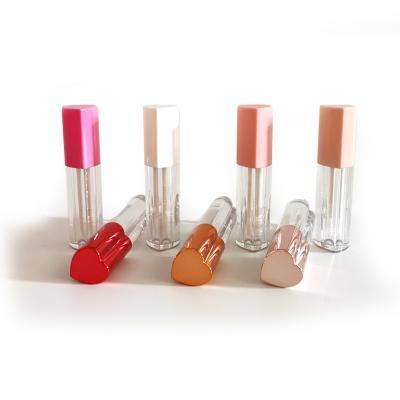 China CY313 Cosmetic In Stock 2021 New Heart Shape Big Size Empty Cosmetic Wand Celar Liptint Lip Gloss Container Tubes 5ml Lip Gloss Packaging Tubes for sale