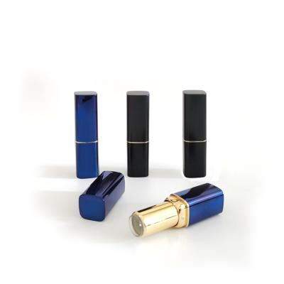 China Custom blue lipstick tube private label high quality square lipstick container cosmetics KH106 beautiful lipstick tube in stock for sale