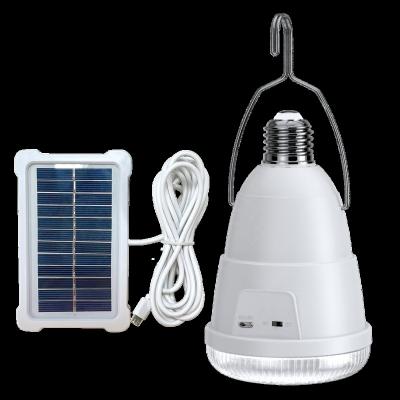 China Modern 2023CH-3630 LED Emergency Blub E27 28W With hook and solar panel Outdoor Indoor LED Bulb Lamp Home Lighting Solar Emergency Bulb for sale