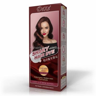 China Change Hair Color Dexe New Arrival Black Hair Color Dye Shaking Pudding Hair Color Brwon Smoky Deep Black Supplier for sale