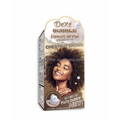 China Change Hair Color Dexe Maker New Arrival Ammonia Mousse Hair Dye Bubble Free Hair Color Cream for sale