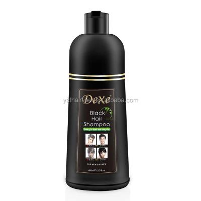 China Healty Natural Black Hair Dexe Subaru Ammonia OEM ODM Low Squeeze Bottle Black Hair Color Simple Magic Dye Shampoo for sale