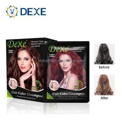 China Long Lasting Dexe Hair Color Shampoo Ammonia Free Hair Color Shampoo Manufacturer for sale