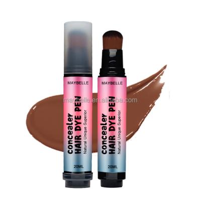 China Private Label Semi Permanent Waterproof Touch Up Natural Dark Root Black Brown Lace Hair Dye Brush Waterproof Concealer for sale