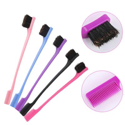 China Nondisposable Custom Women's Hair Styling Tools Double Side Random Color Private Label Broom Edge Comb Hair Comb Comb for sale