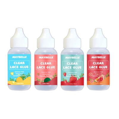 China Hair Extension Hold Strong Hold Watermelon Pineapple Strawberry Waterproof Invisible Grapefruit Sniffed Wig Adhesive Melt Clear Lace Glue for sale