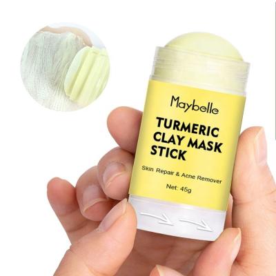 China Natural Organic Turmeric Turmeric Face Mask Anti Aging Mud Clay Stick Bentonite Treatment Moisturizer Acne Free Sample Face Mask for sale