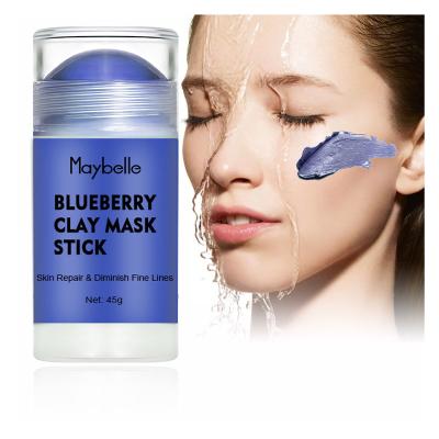 China Private Label 45G Mud Mask Stick Moisturizer Whitening Deep Cleansing Blueberry Detox Clay Mask Stick Oil Control Beauty Skin for sale