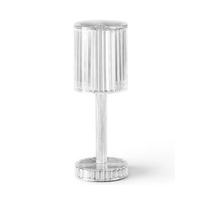 China Modern Wireless Crystal Table Lamp Modern Living Room Sofas Bedroom Touch Reading Lights With USB Charging for sale