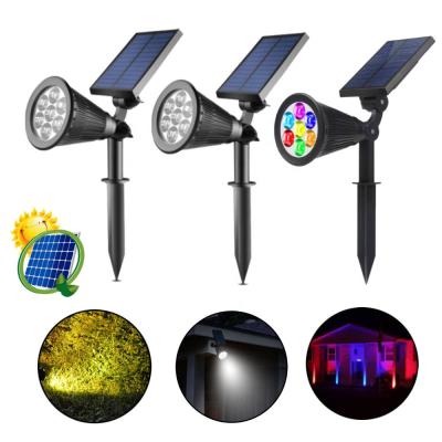 China Eco-friendly 7 Led Solar Lawn Lamp Waterproof Light Control Inserting Floor Garden Light Outdoor Adjustable Landscape Floodlight Lamp for sale