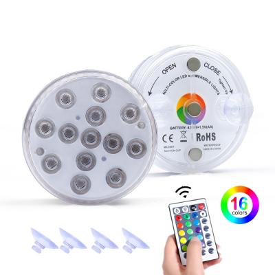 China Waterproof IP68 RGB Smart Pool Magnet Swimming Led Under Water Pool Lights with wifi remote and suction cup for sale