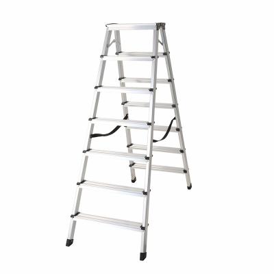 China Folding Ladders Wholesale Double Side Ladder Stools 7 Multi-Function Side Aluminum Folding Steps Double Ladder for sale