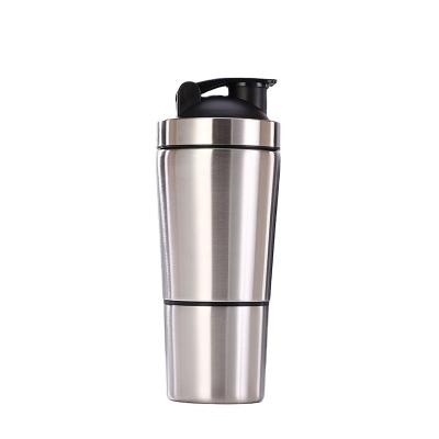 China Sustainable Hot Sale Thermos Double Wall Insulated Fitness Room Stainless Steel Binodal Shaker Bottle for sale