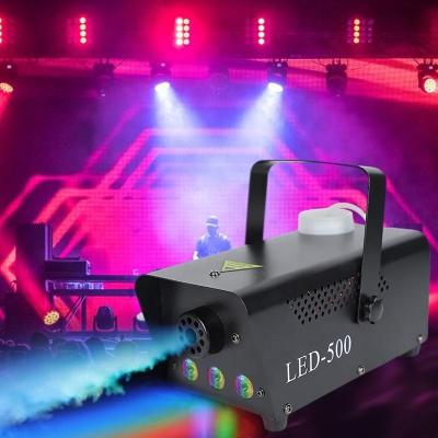 China Professional Mini Smoke Machine 500W LED Fog Machine R/G/B Stage Party Bar Wedding Disco DJ Smoke Fog Maker 002 for sale