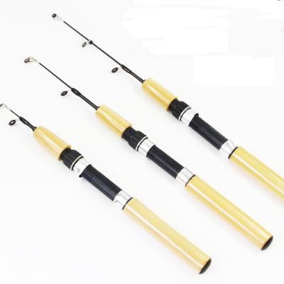 China Lightweight Telescopic Fishing Rods Ice Fishing Rod Fiber Glass Ice Fishing Rod 55-65-75CM for sale