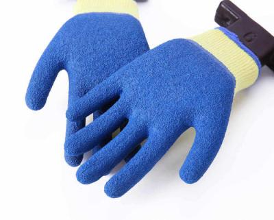 China 10G 13G 15G All Blue Latex Work Gloves Nylon, Polyester, Cotton Coating for sale